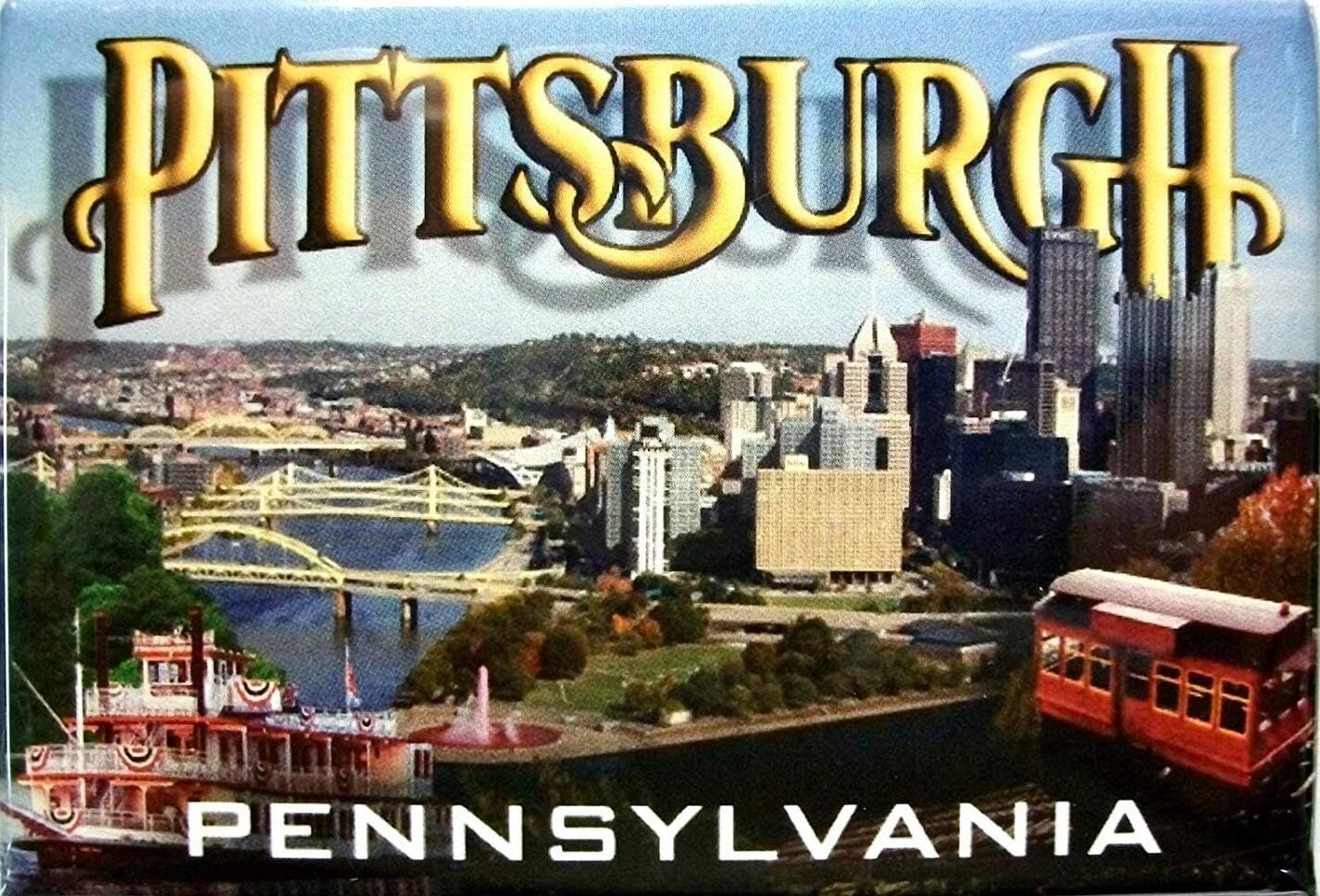 Pittsburgh Pennsylvania 3 Views of The City Fridge Magnet Pittsburgh Pennsylvania 3 Views of The City Fridge Magnet
