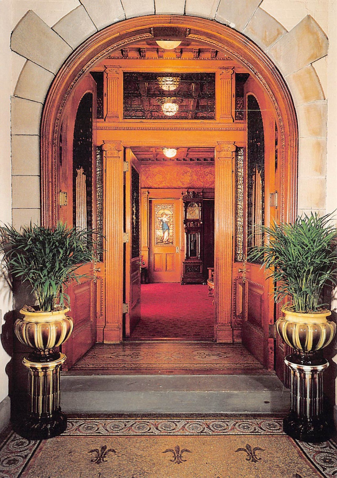 Entrance Clayton Home Of Henry Clay Frick Pittsburgh PA Vtg 6x4 Postcard CP458