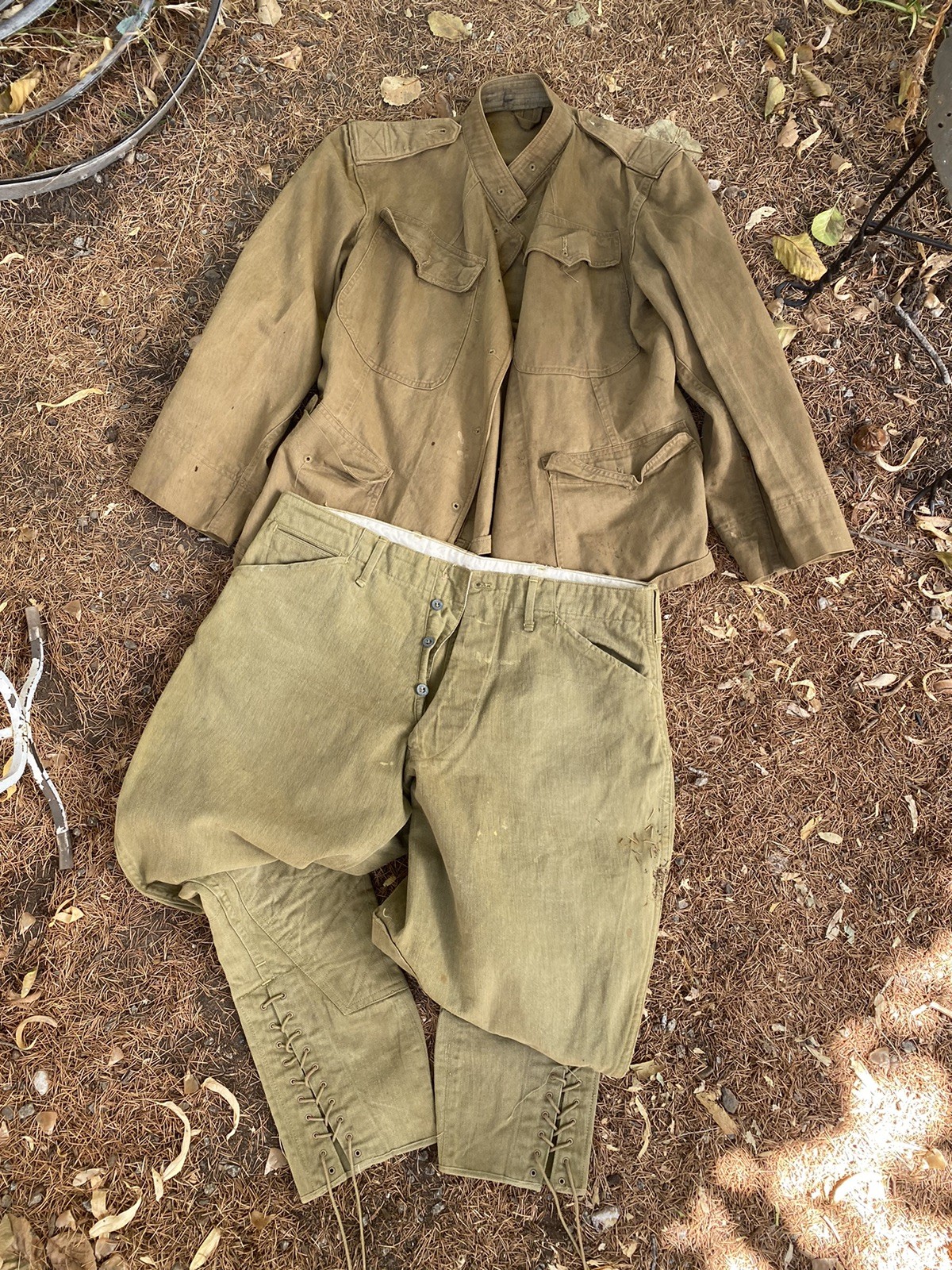 VTG Men's WWI US Army Cotton Khaki Uniform WW1 Summer Weight VTG Men's WWI US Army Cotton Khaki Uniform WW1 Summer Weight