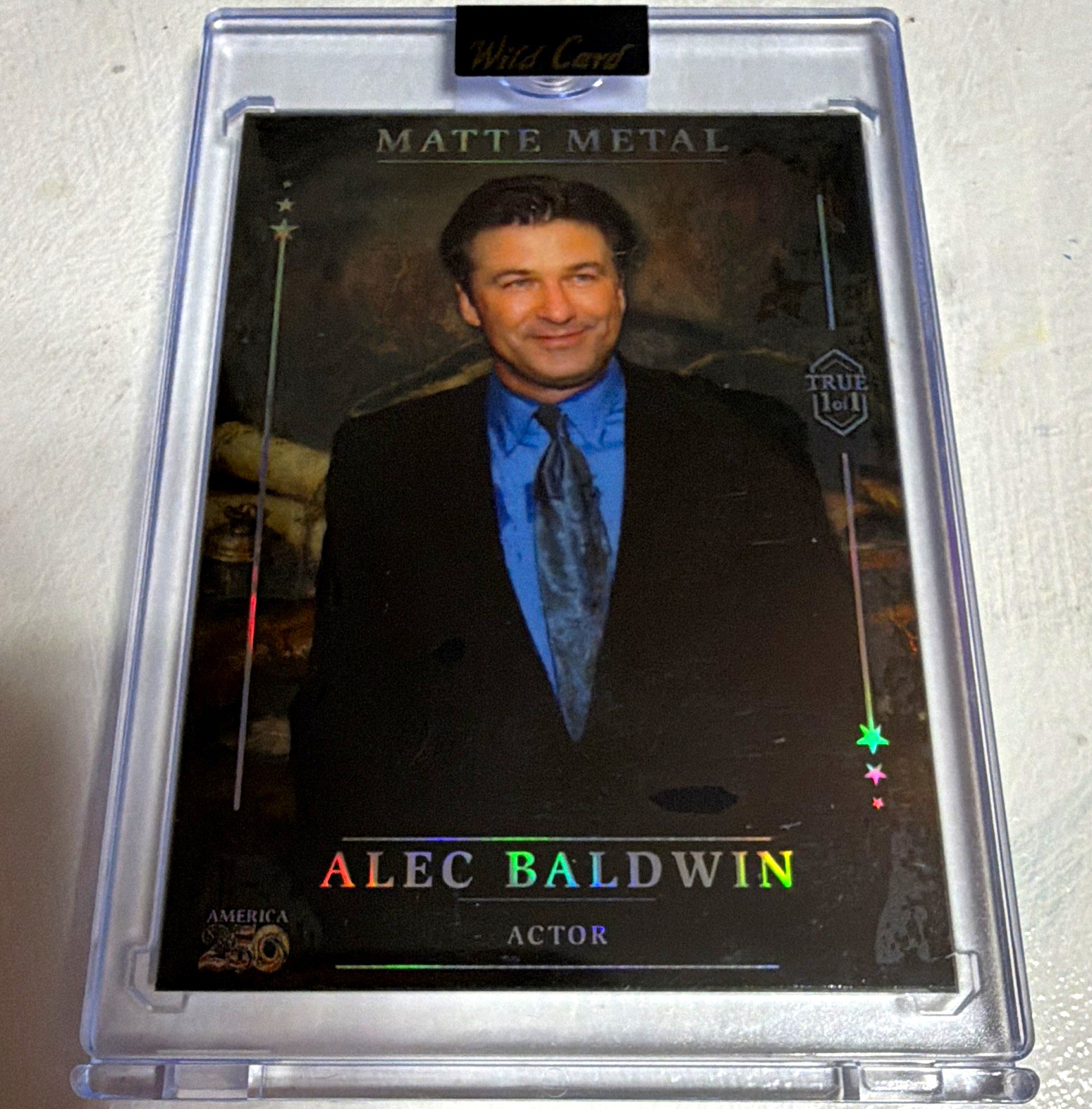 Wild Card America 250 Matte Metal Alec Baldwin True 1/1 #MME0Rd3-AB Wild Card America 250 Matte Metal Alec Baldwin True 1/1 #MME0Rd3-AB