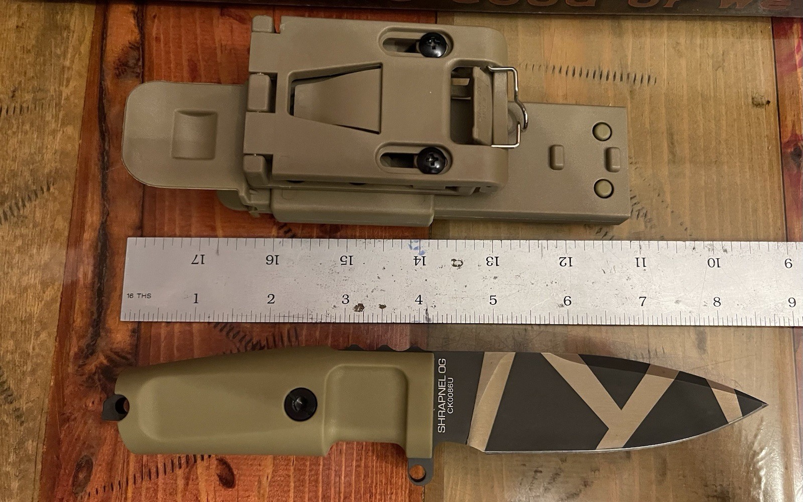 Extrema Ratio Shrapnel OG Desert Tan Bohler N690 Fixed Blade Knife