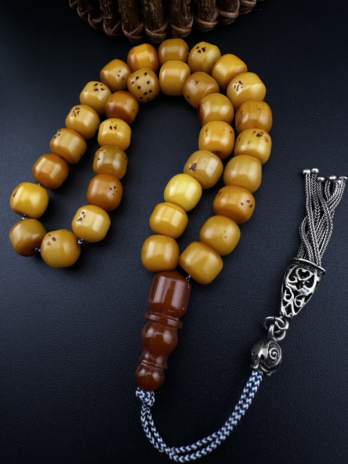 Rare German Antique Bakelite Islamic Tesbih Prayer Beadsسبحة بكلايت الماني انتيك Rare German Antique Bakelite Islamic Tesbih Prayer Beadsسبحة بكلايت الماني انتيك