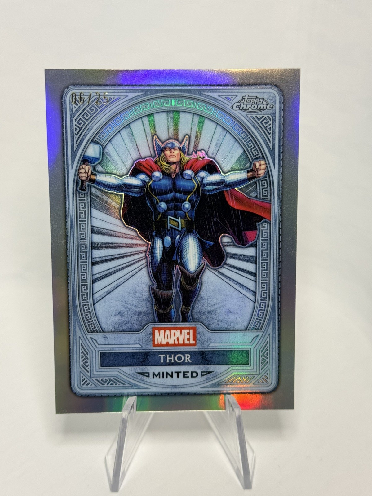 2025 Topps Marvel Mint Thor /25 Platinum Encased Sealed Chrome