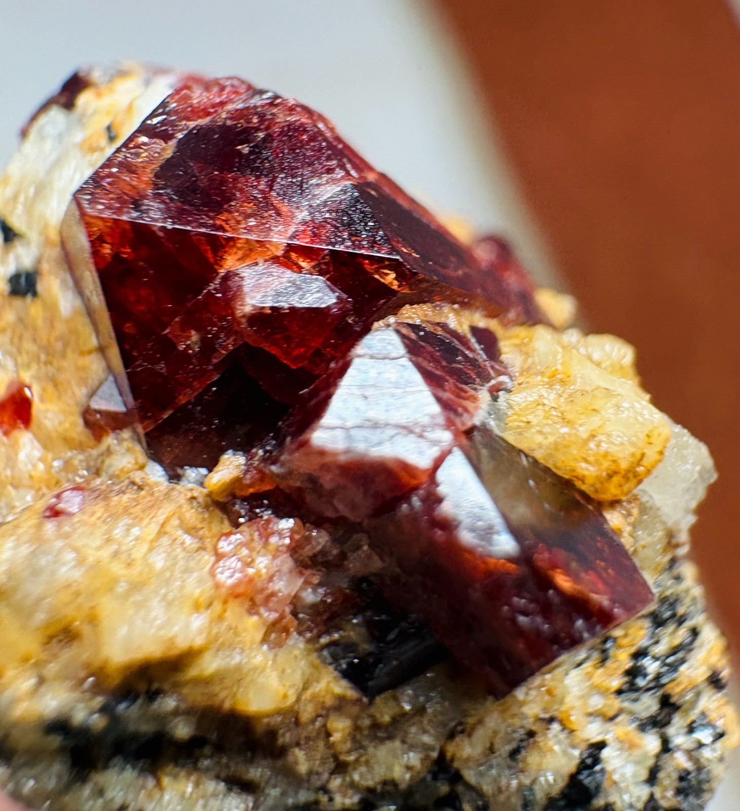 79 CT  AmazingNatural Red Zircon Crystal From Skardu Pakistan
