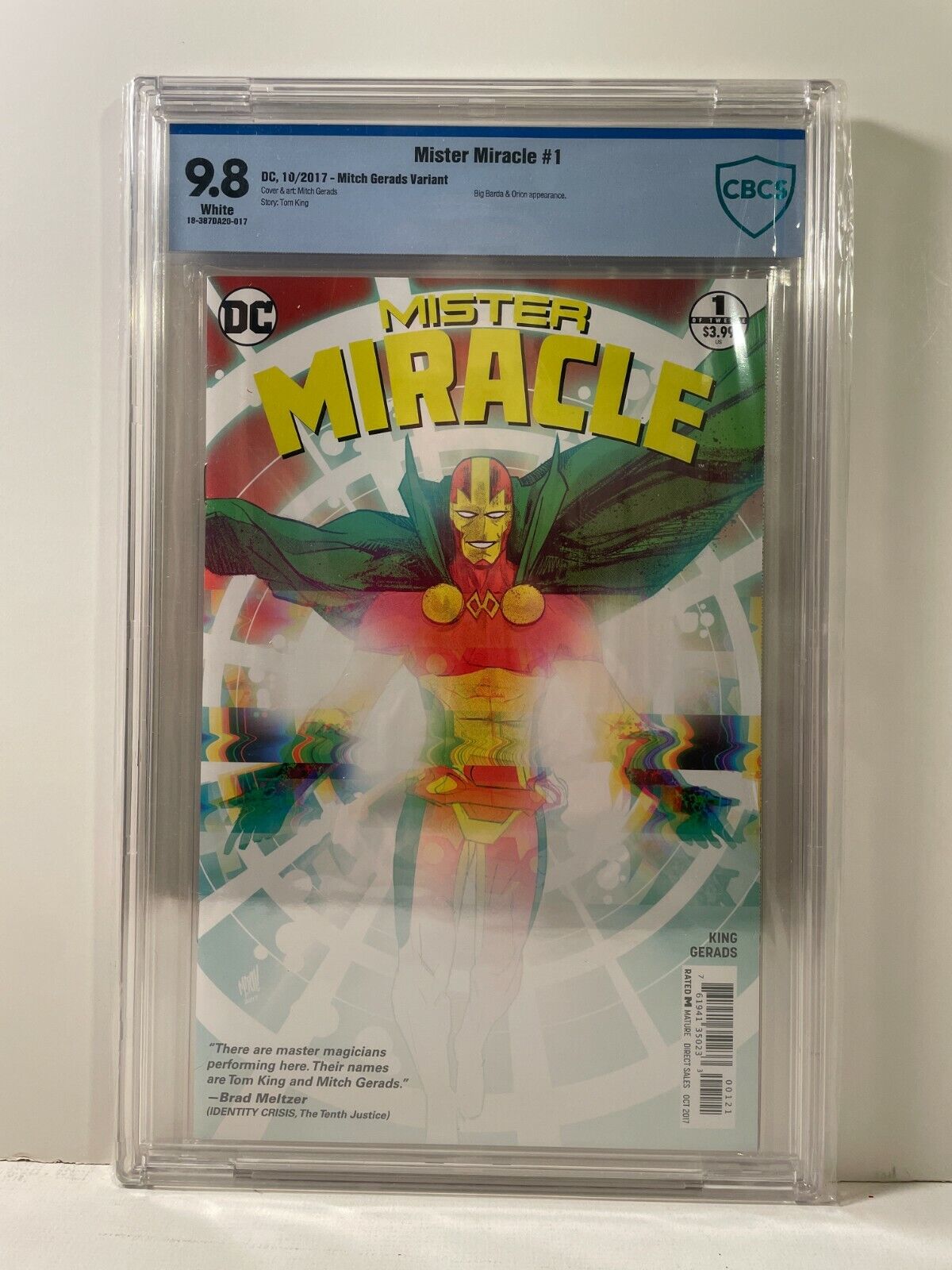 Mister Miracle #1 9.8 CBCS Mitch Gerads Variant Cover Tom King 2017