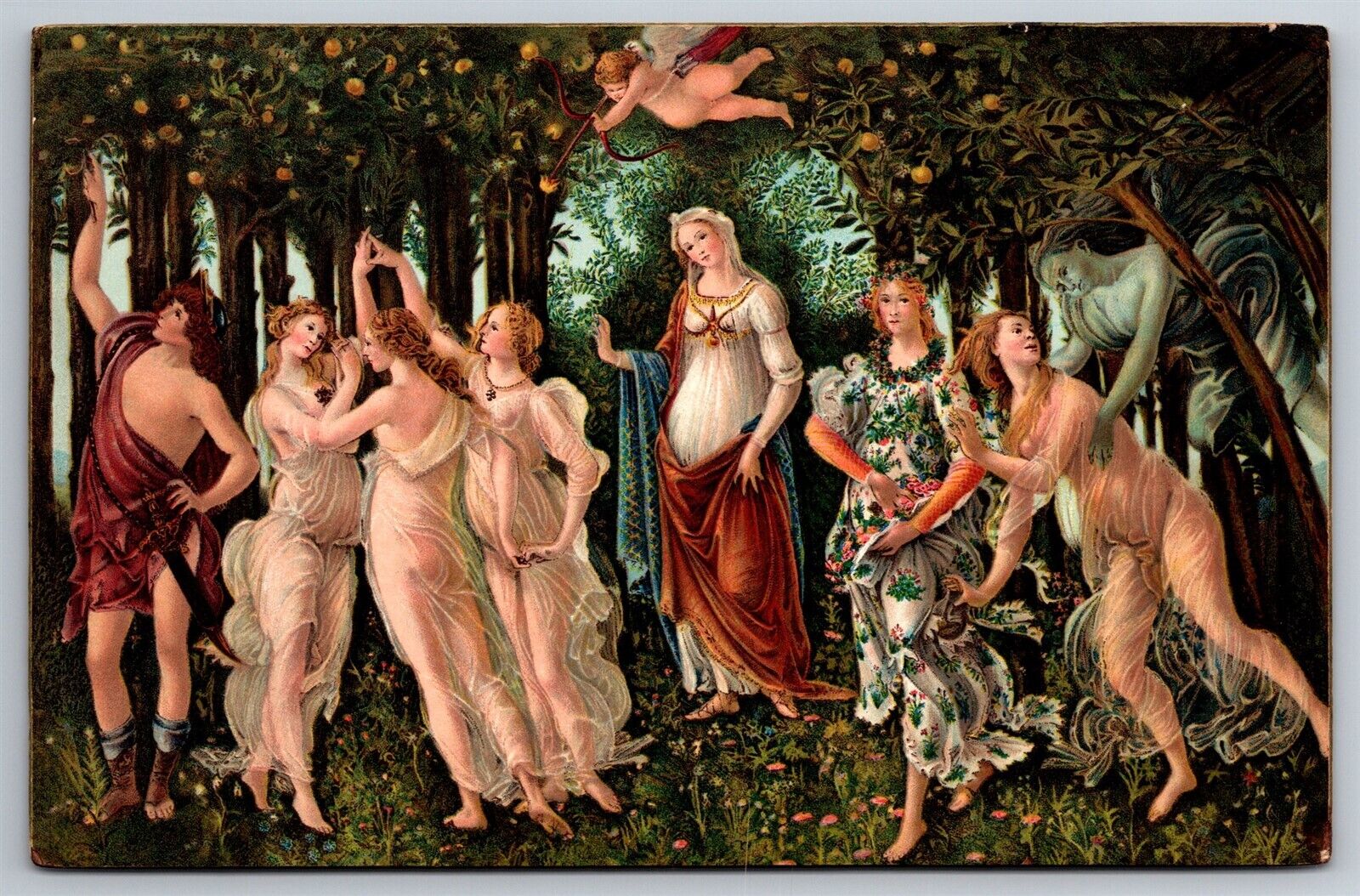 Madonna Of The Rose Garden Religious Art Botticelli C1910's Postcard L30