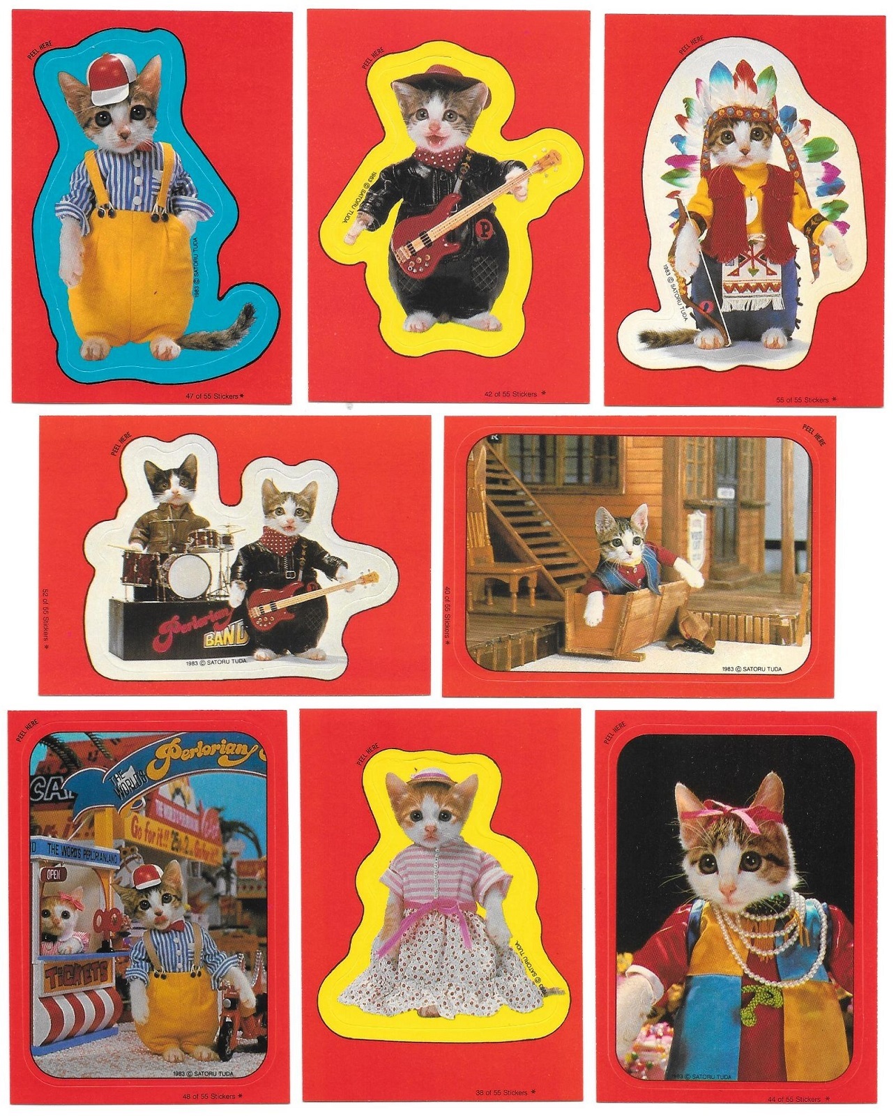 1983 Topps Perlorian Cats Stickers $.99 EACH (2 Sticker Minimum) You Pick 1983 Topps Perlorian Cats Stickers $.99 EACH (2 Sticker Minimum) You Pick