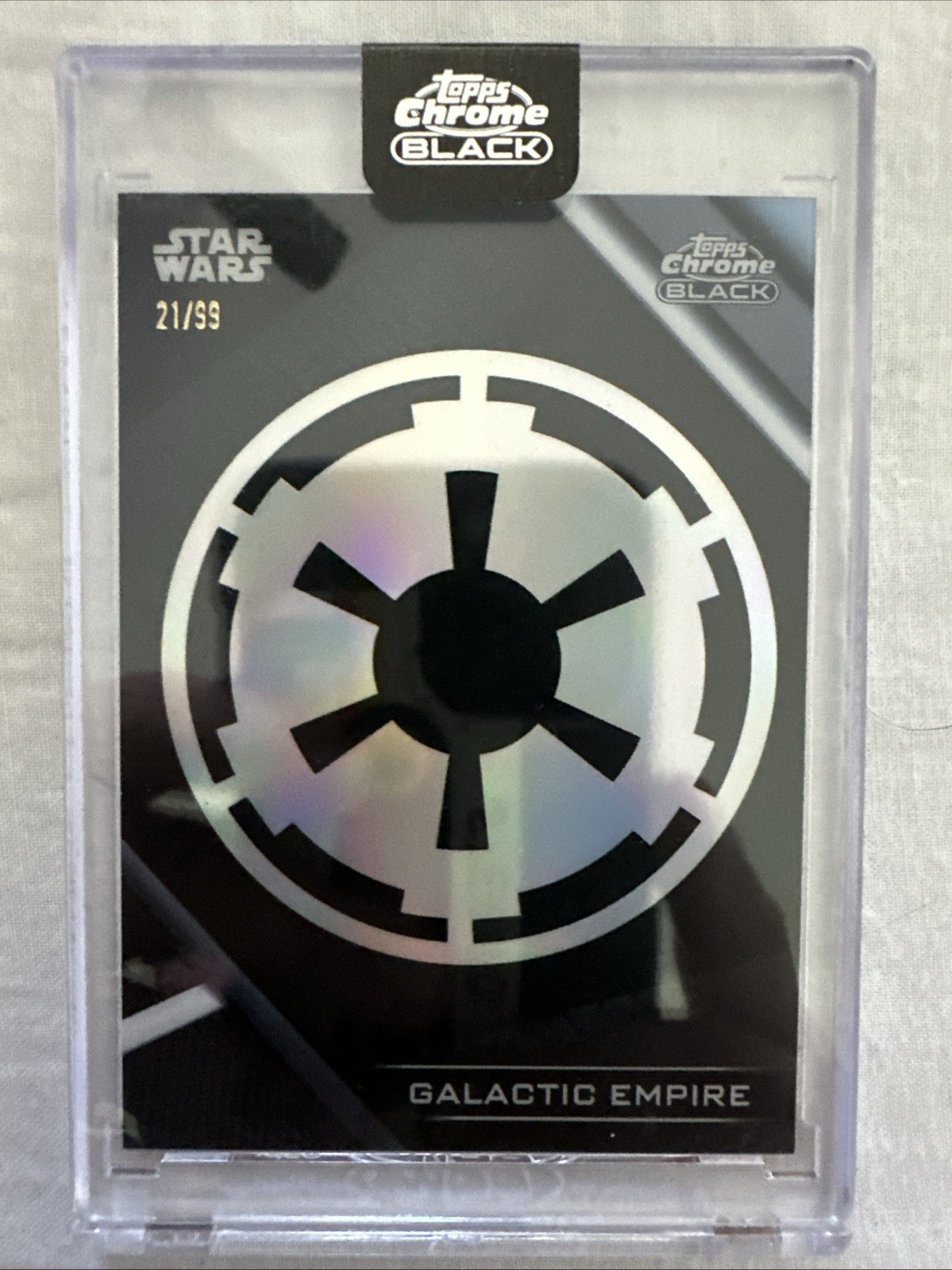 2024 Topps Chrome Black Star Wars Galactic Factions Galactic Empire /99 2024 Topps Chrome Black Star Wars Galactic Factions Galactic Empire /99