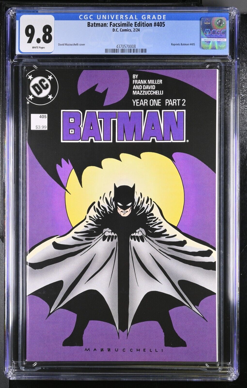 Batman #405 Facsimile Edition CGC 9.8 Facsimile of 1987 Key Issue DC Comics 2023