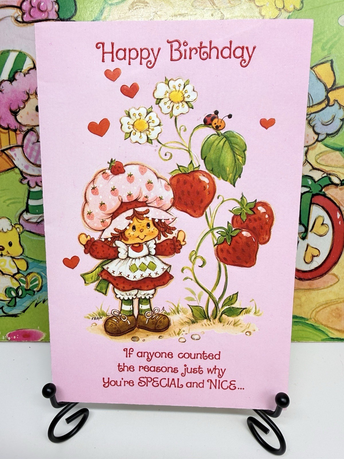 Vintage Strawberry Shortcake Rare Pop Up Die-Cut Embossed Greeting Card AGC Vintage Strawberry Shortcake Rare Pop Up Die-Cut Embossed Greeting Card AGC