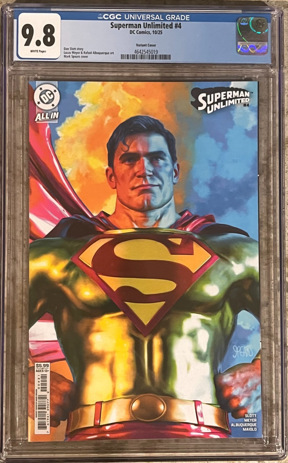 Superman Unlimited #4 DC Comics 2025 Variant Cover CGC 9.8 Superman Unlimited #4 DC Comics 2025 Variant Cover CGC 9.8