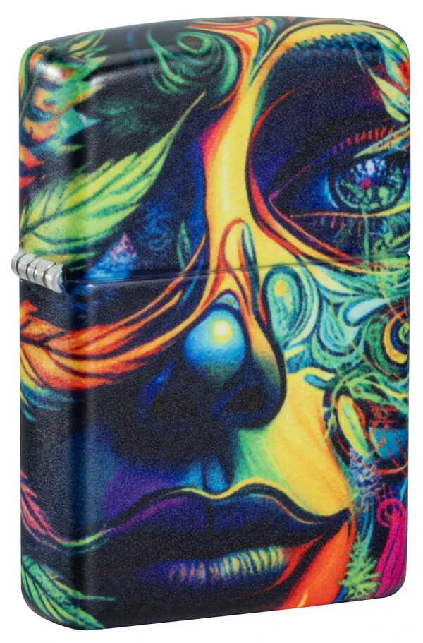 Zippo 46594, Cannabis Leaves Design, 540 Color Finish Lighter, NEW