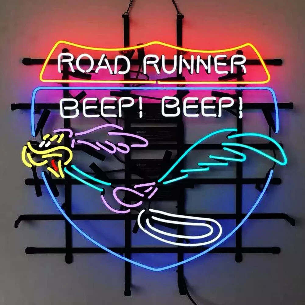 Plymouth Road Runner Beep Beep 24"x20" Neon Sign Lamp Light Visual Garage Bar Plymouth Road Runner Beep Beep 24"x20" Neon Sign Lamp Light Visual Garage Bar