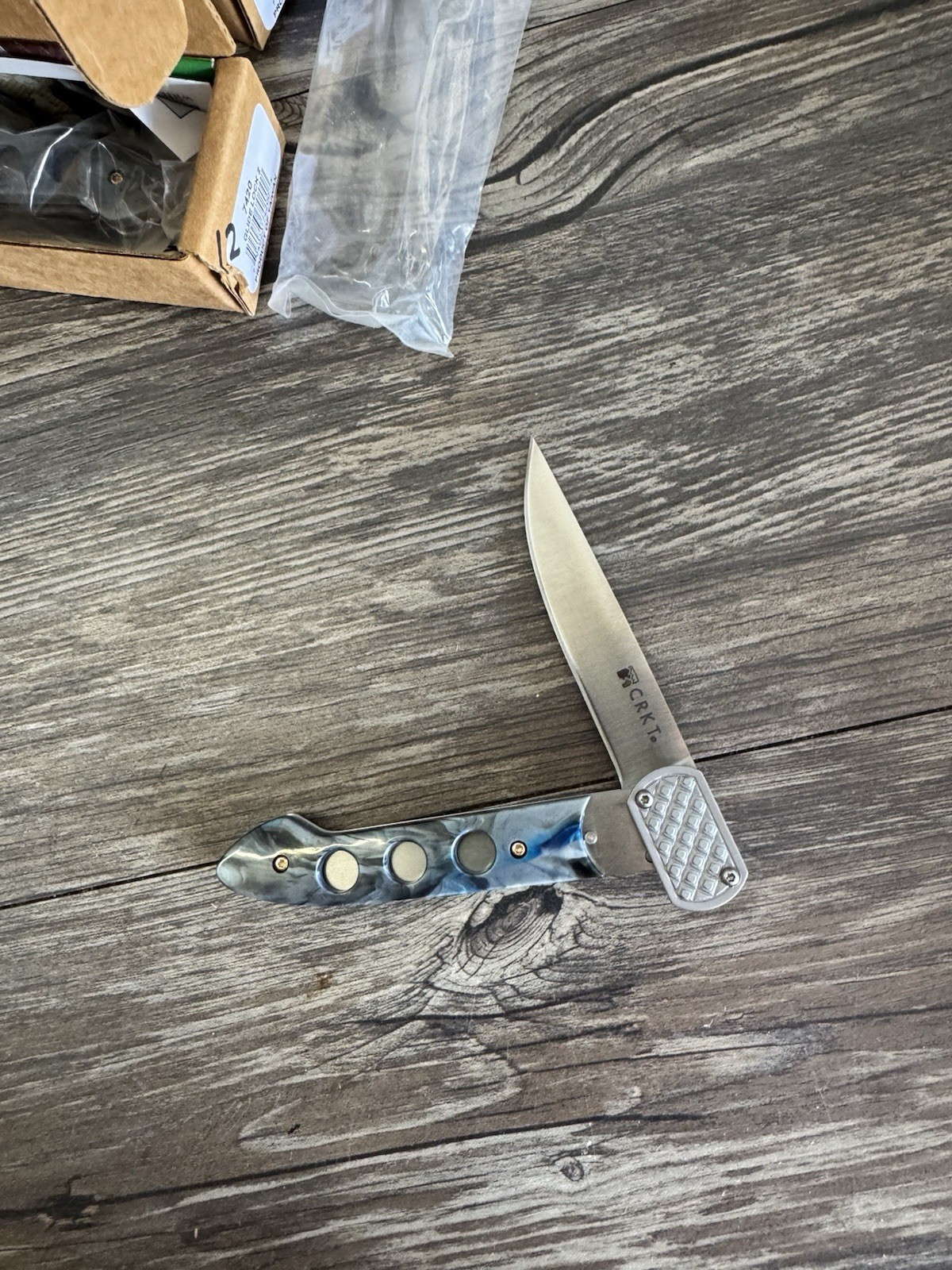 RARE CRKT 7420  Glidelock 2 Neat Folding Knife Gallagher Never Used