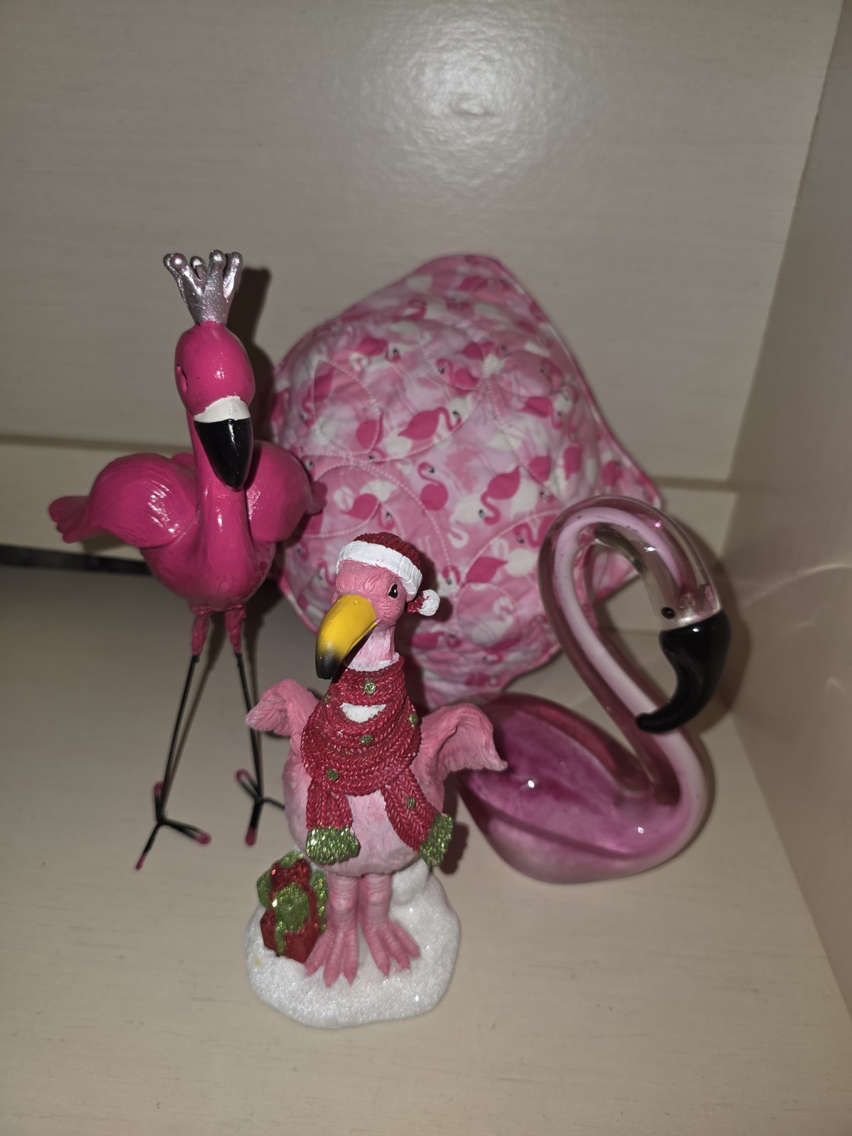 Four Pink Flamingo Decorative Items & Figurines Four Pink Flamingo Decorative Items & Figurines