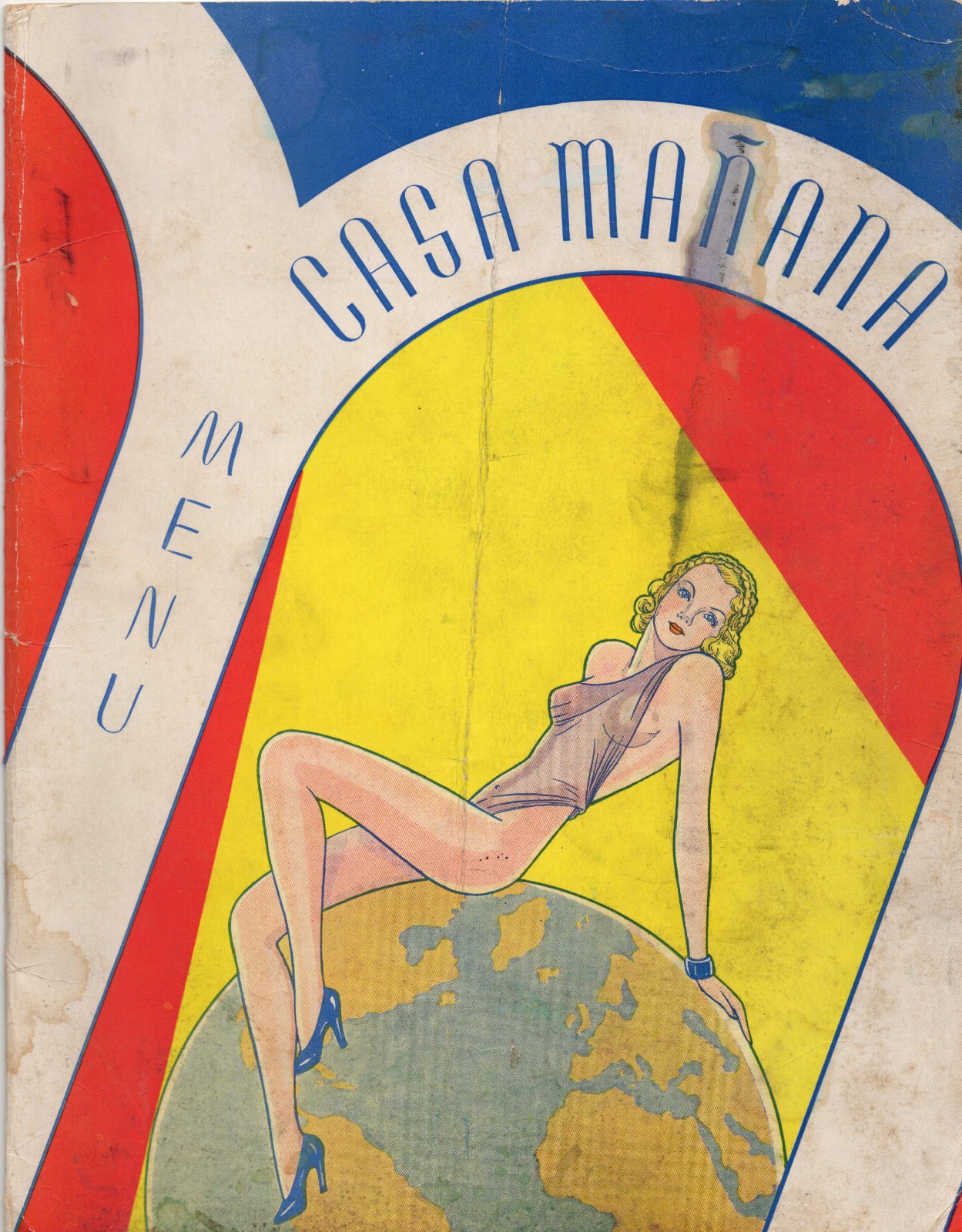Original CASA MANANA Menu & Wine List Dallas Texas Centennial 1936 RARE & NICE Original CASA MANANA Menu & Wine List Dallas Texas Centennial 1936 RARE & NICE