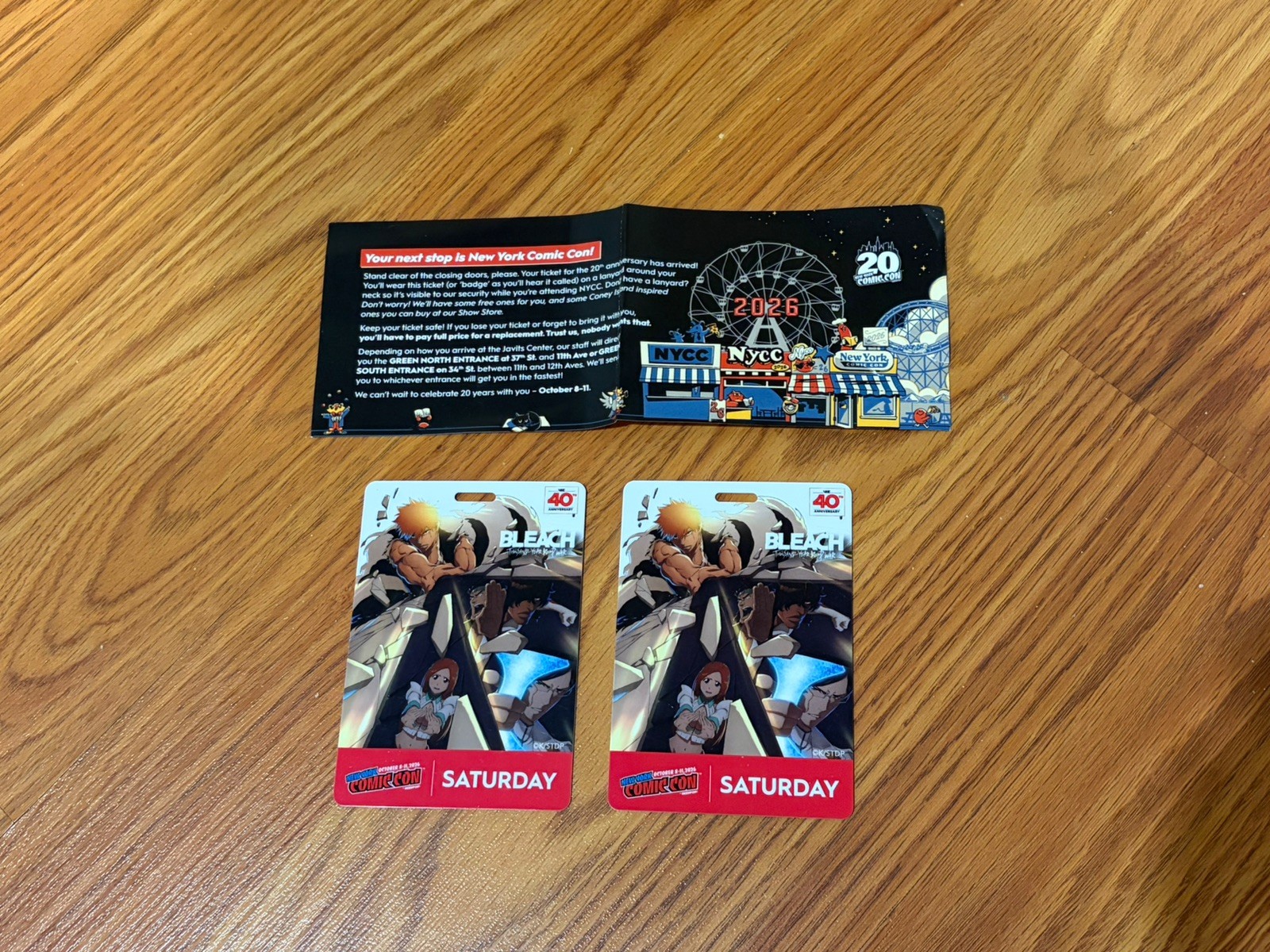 New York Comic Con NYCC 2026 Saturday Ticket Badge Sold Out Activated FAST SHIP New York Comic Con NYCC 2026 Saturday Ticket Badge Sold Out Activated FAST SHIP