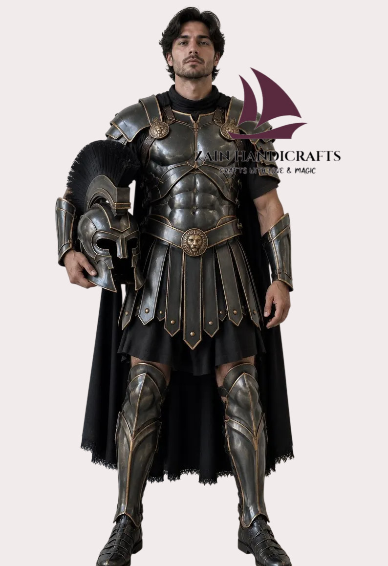 ZAIN Greek Odyssey Handmade Spartan Armor Steel Warrior Reenactment LARP Cosplay ZAIN Greek Odyssey Handmade Spartan Armor Steel Warrior Reenactment LARP Cosplay