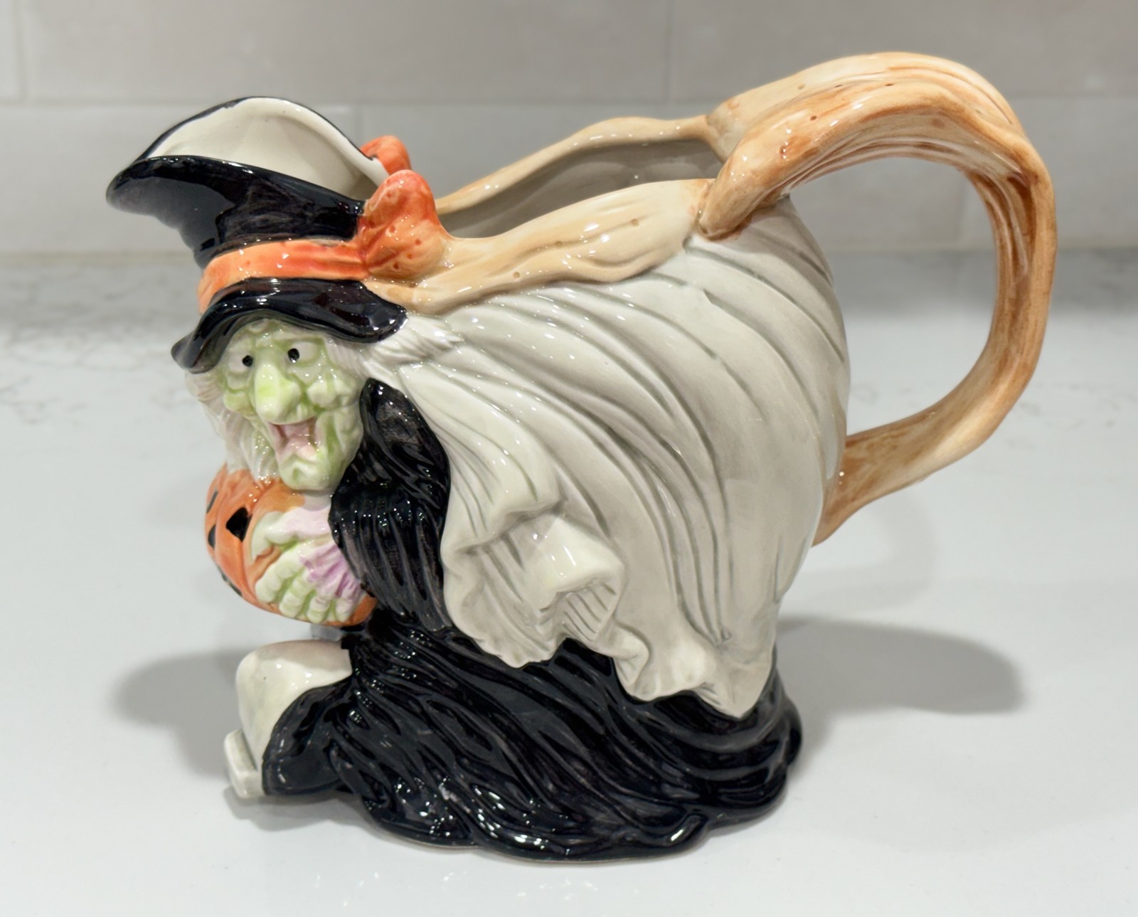 Vintage 1988 Fitz and Floyd Witch Pitcher Carafe 2QT Spooky Halloween 10x8" Rare Vintage 1988 Fitz and Floyd Witch Pitcher Carafe 2QT Spooky Halloween 10x8" Rare