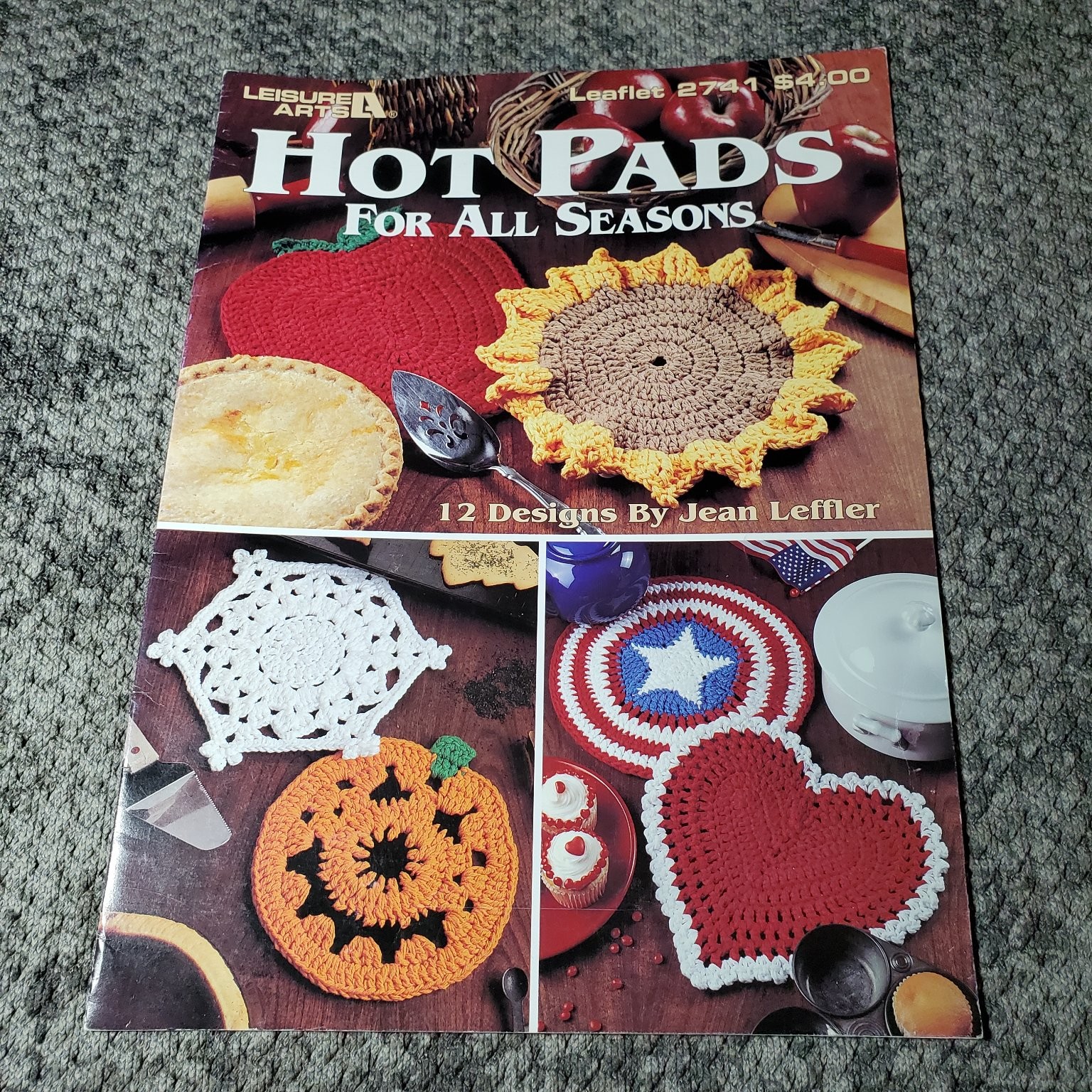 Leisure Arts Hot Pads For All Seasons Crochet Pattern Leaflet 12 Designs Jean Leisure Arts Hot Pads For All Seasons Crochet Pattern Leaflet 12 Designs Jean
