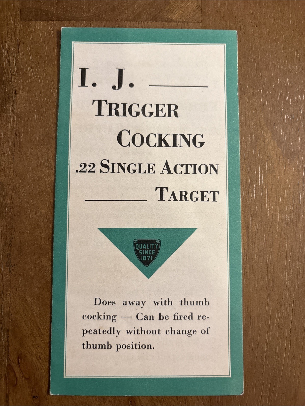Iver Johnson IJ 36-T Champion Trigger Cocking 22 Flier Flyer RARE Target Factory