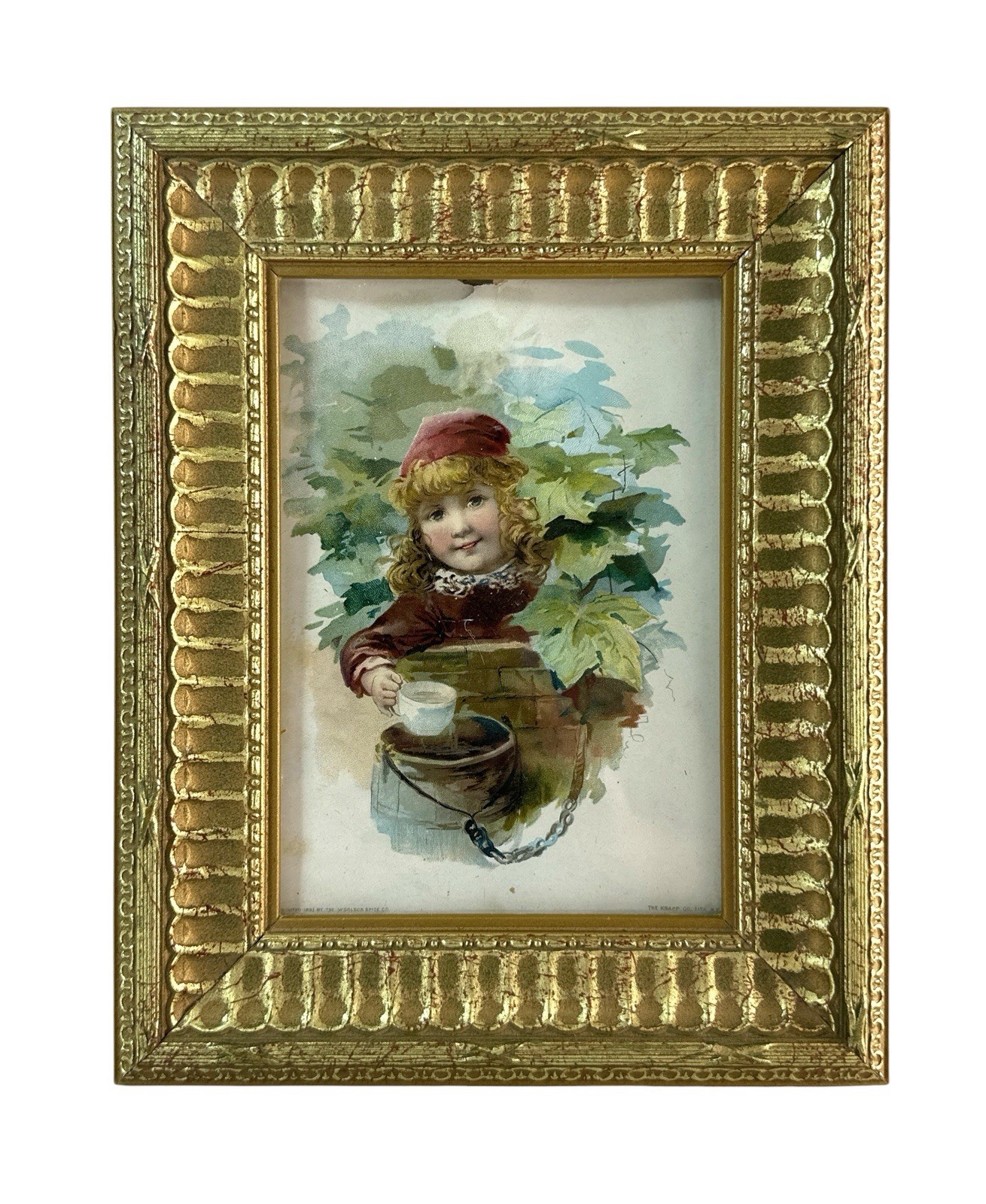 Antique 1893 Lion Coffee Woolson Spice Co Advertising Premium Victorian Girl