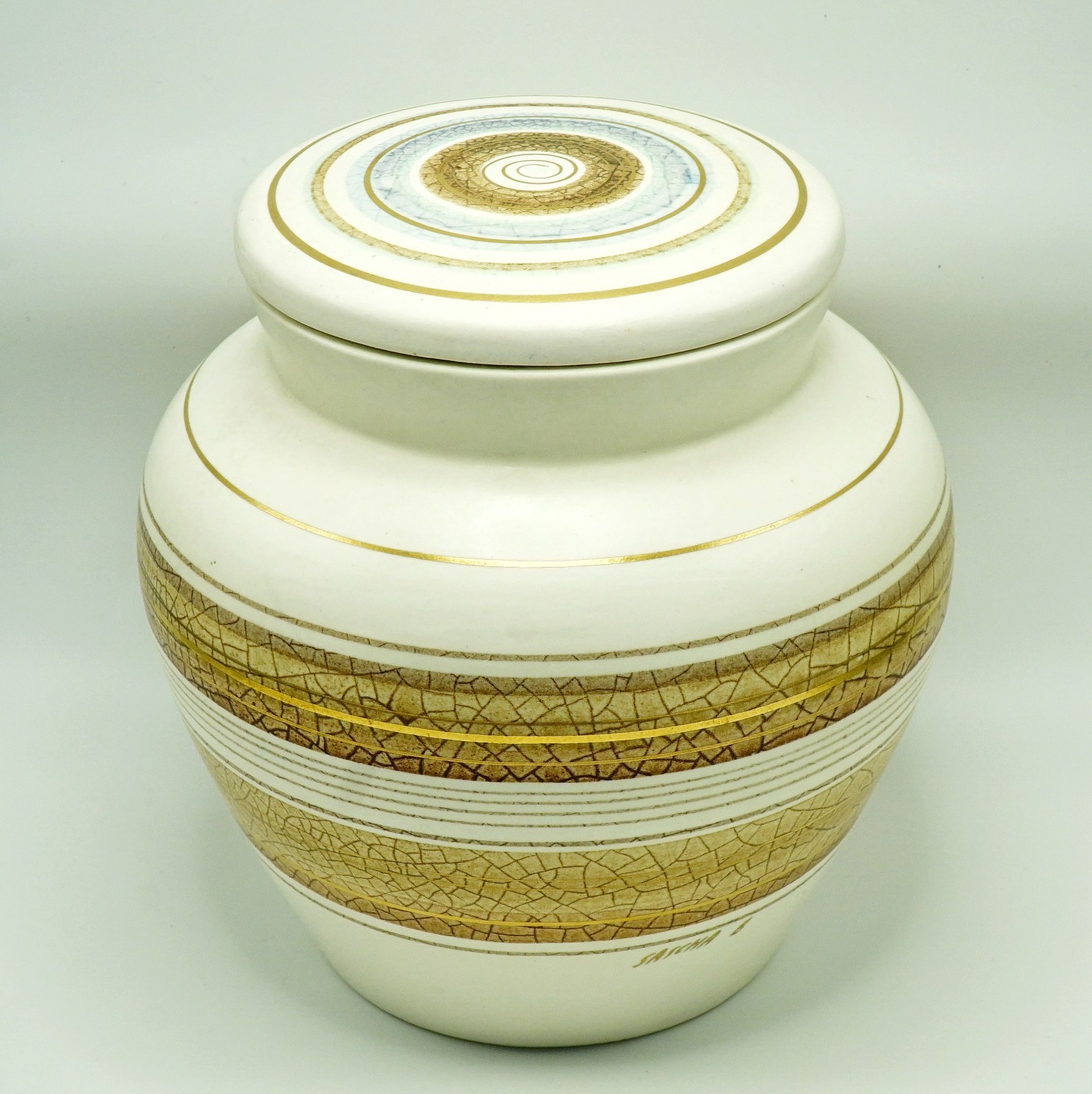 Mid-Century Modern Sascha Brastoff Lidded Canister (Mold #095) Mid-Century Modern Sascha Brastoff Lidded Canister (Mold #095)