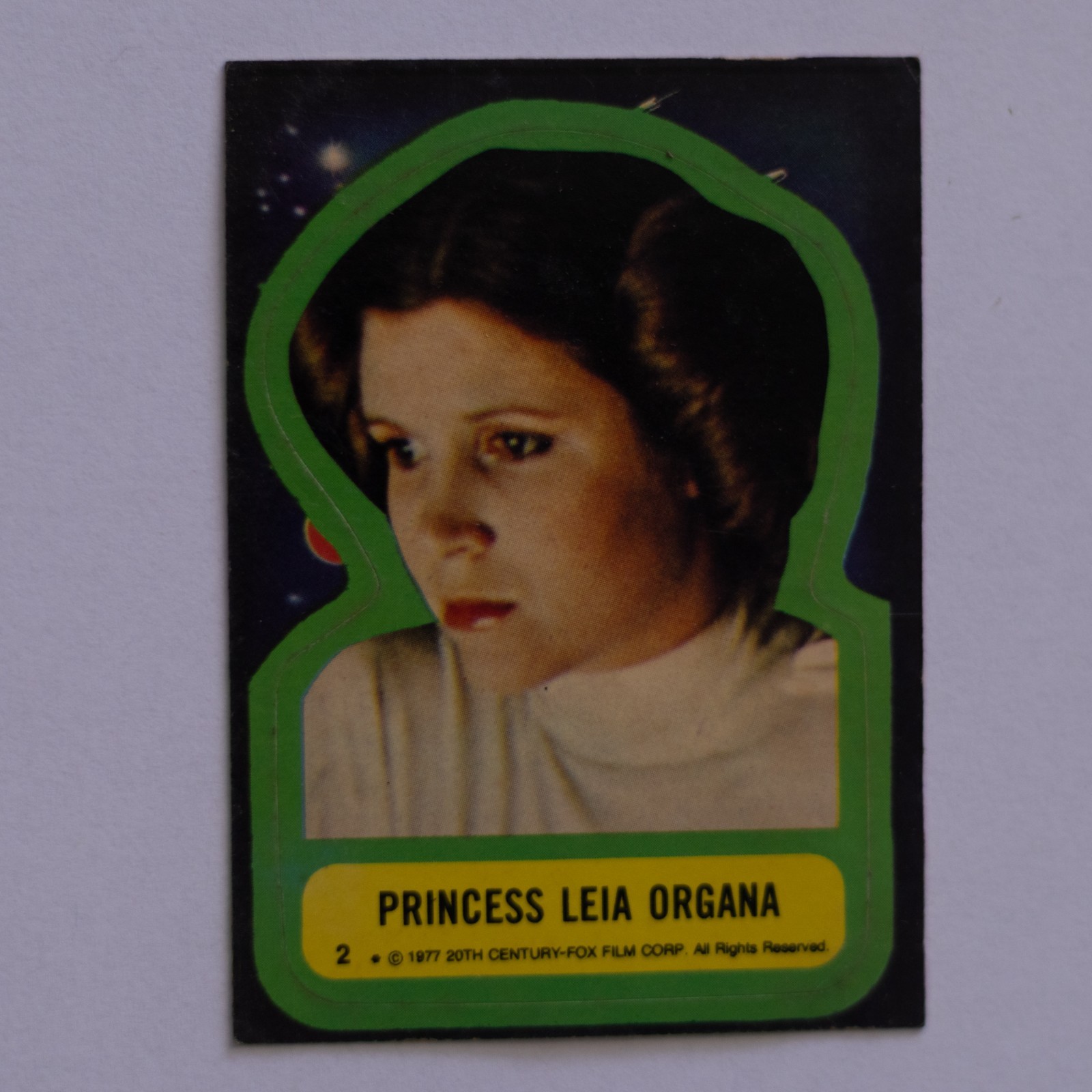 Topps 1977 Star Wars Sticker #2 |Princess Leia Organa , VG