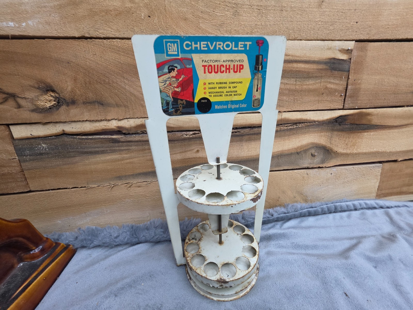 Early Vintage GM Chevrolet Metal Touch Up Paint Store Display Advertising Sign Early Vintage GM Chevrolet Metal Touch Up Paint Store Display Advertising Sign