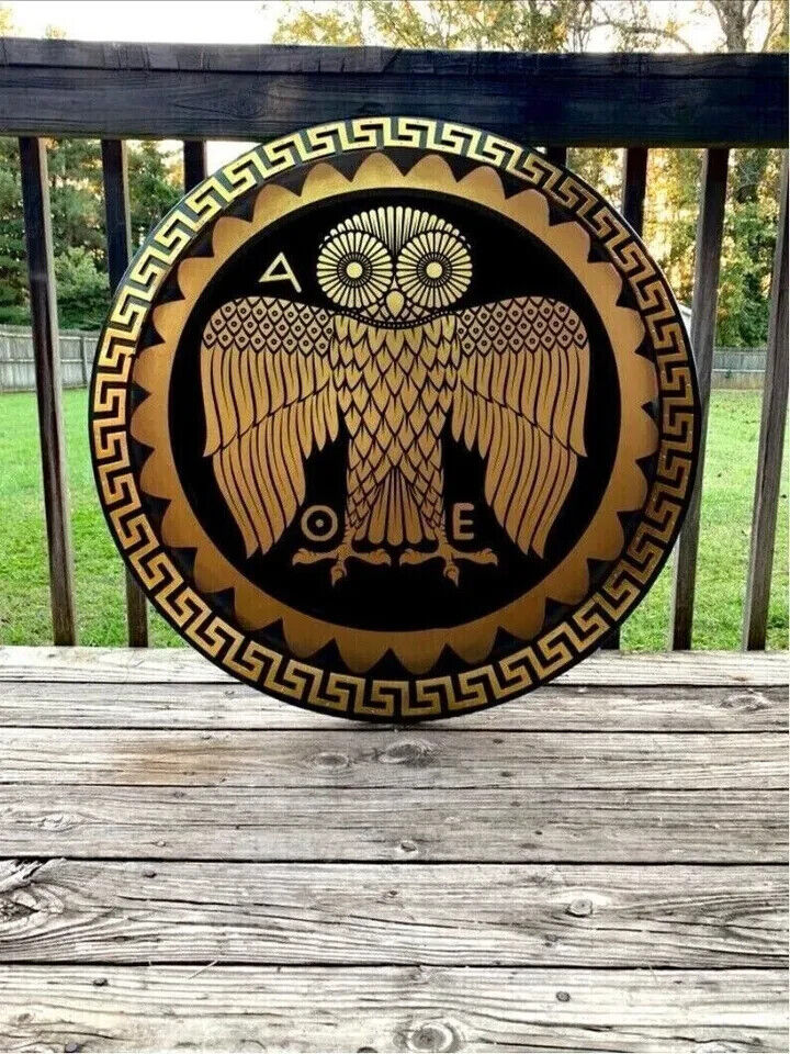 Medieval Odyssey Owl Authentic Ancient Greek Hoplite Shield For Battle