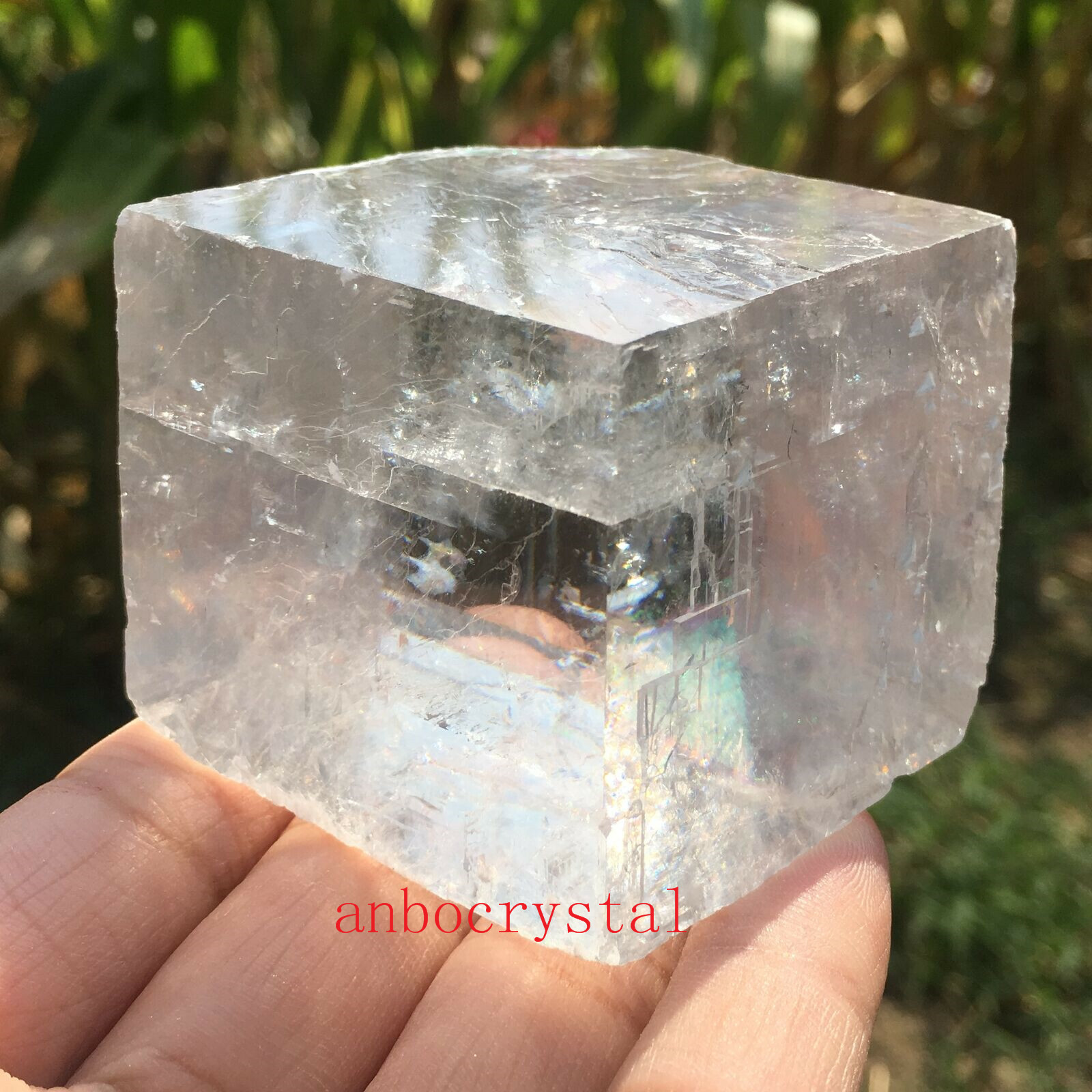 Top Natural iceland spar crystal mineral Teaching specimen 1PC 50G+ Top Natural iceland spar crystal mineral Teaching specimen 1PC 50G+