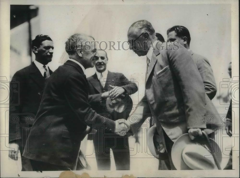 1930 Press Photo Pres. Ortiz Rubio, Dwight W. Morrow, U. S. Ambassador
