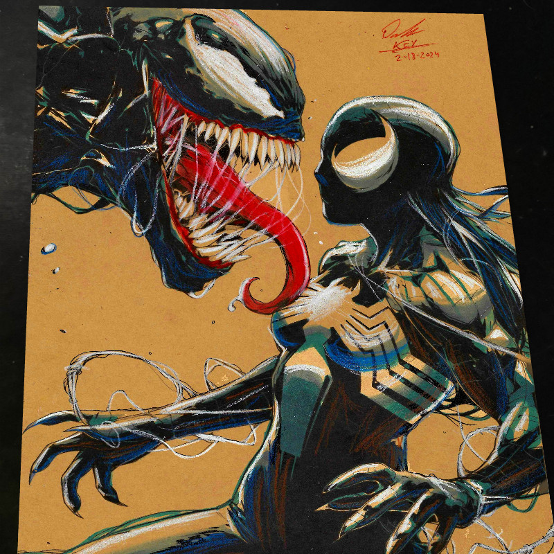 Venom Art Print Signed 8.5x11 | Art by Keyeske Venom Art Print Signed 8.5x11 | Art by Keyeske