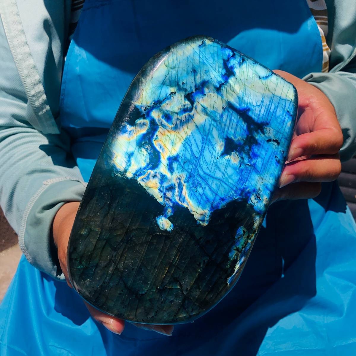 5LB Natural labradorite quartz crystal Mineral specimen energy Reiki healin 5LB Natural labradorite quartz crystal Mineral specimen energy Reiki healin
