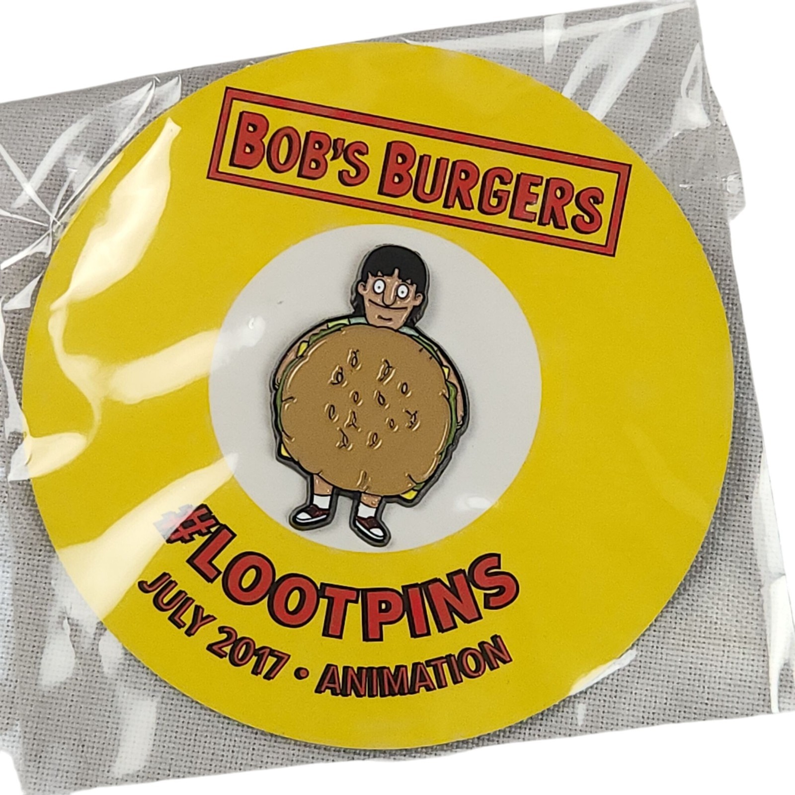 Bobs Burgers July 2017 Loot Crate Exclusive Tina Burger Animation Pin Bobs Burgers July 2017 Loot Crate Exclusive Tina Burger Animation Pin