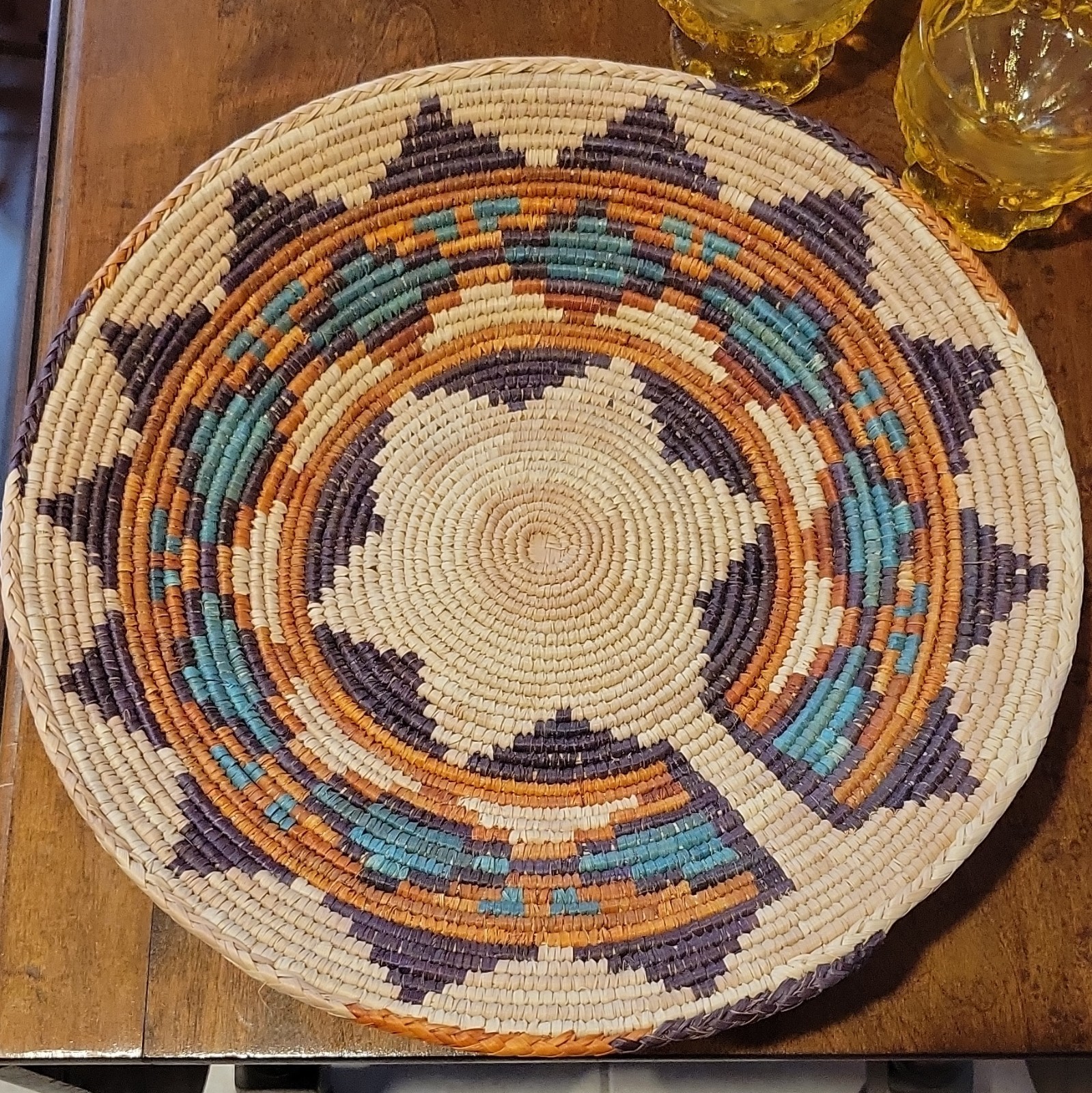 Vintage Navajo Wedding Basket 13 Inches Native American Paiute Woven Boho Art Vintage Navajo Wedding Basket 13 Inches Native American Paiute Woven Boho Art