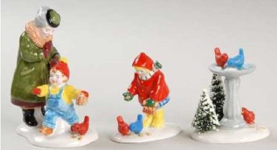 Dept 56 - Original Snow Village - 'Feeding the Birds (Set of 3)' #54739 Dept 56 - Original Snow Village - 'Feeding the Birds (Set of 3)' #54739
