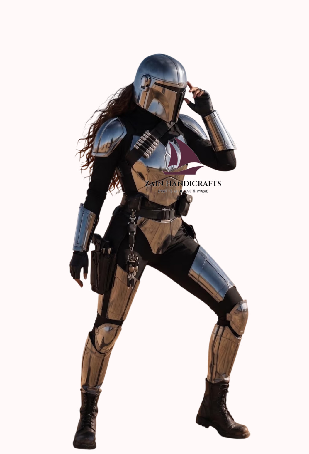 ZAIN Mandalorian Female Inspired Armor Set Beskar Mando Fighting Cosplay Costume ZAIN Mandalorian Female Inspired Armor Set Beskar Mando Fighting Cosplay Costume