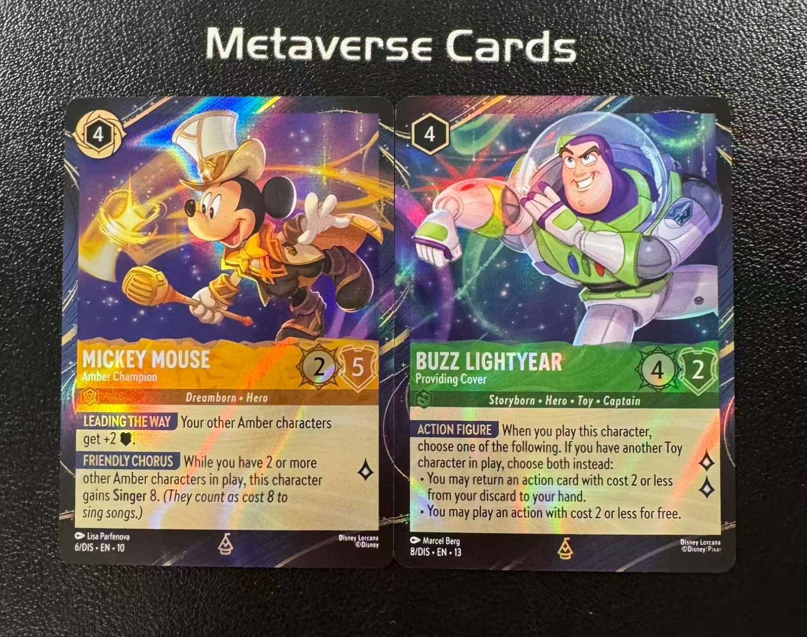 Hong Kong Disneyland Lorcana Promo Exclusive Mickey Mouse Buzz Lightyear Set 2 Hong Kong Disneyland Lorcana Promo Exclusive Mickey Mouse Buzz Lightyear Set 2