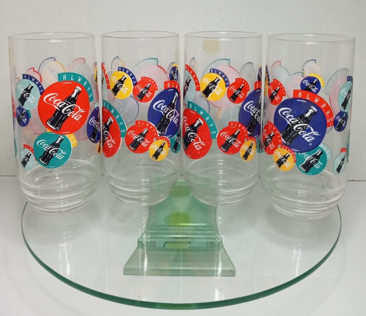 Coca Cola Glass Cup Set of 4 Collectible