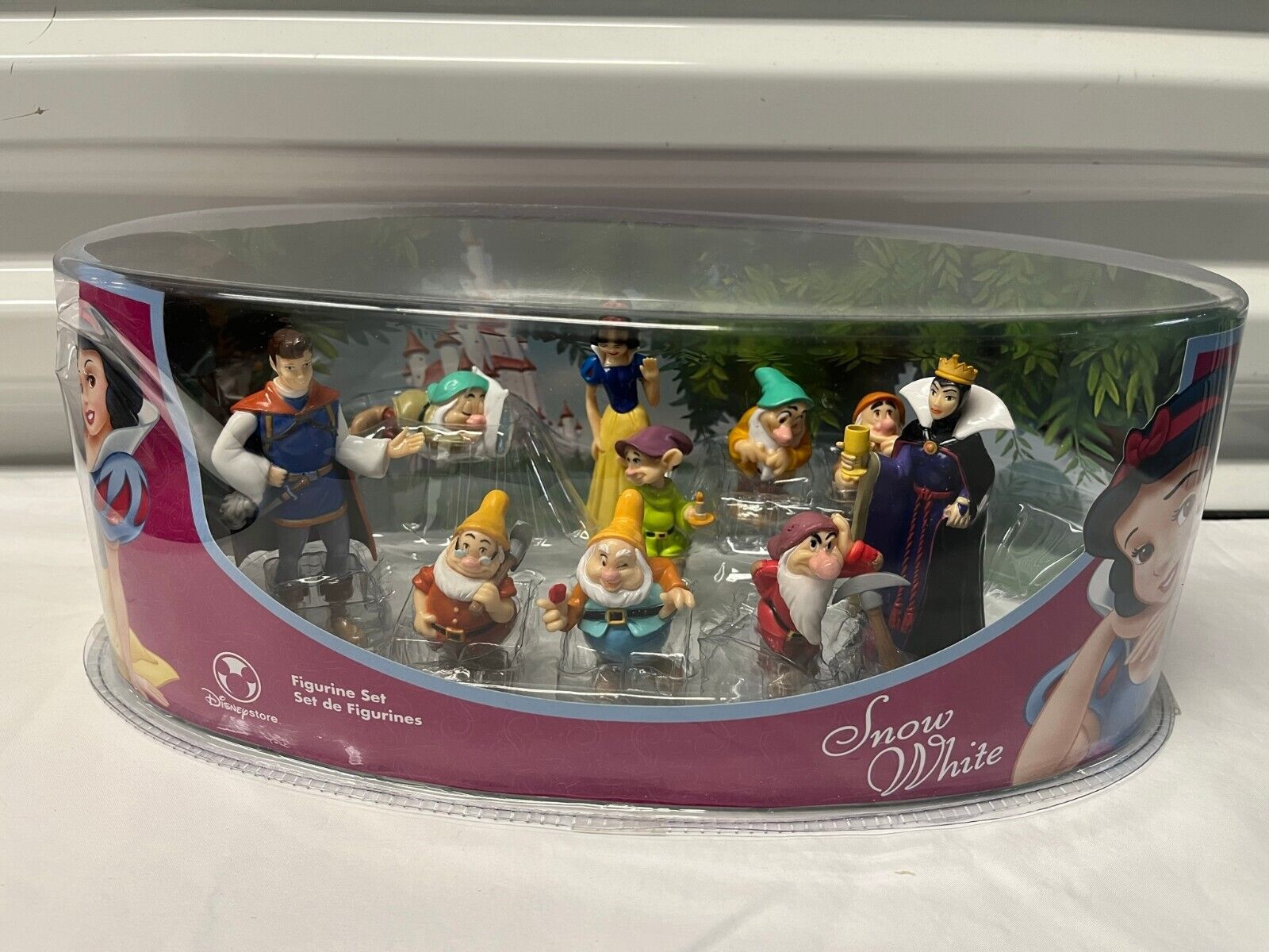 Disney’s Store Snow White Figurine Set of 10 Snow White, Witch, Prince, 7 Dwarfs