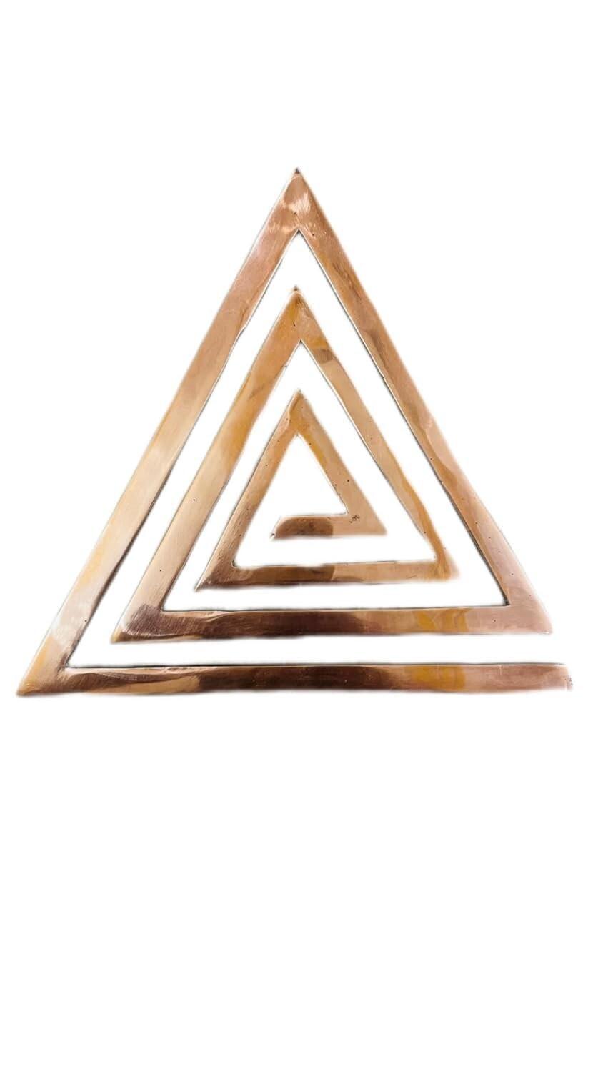 9 Inch Triangle Pure Copper Vastu for Correction & Positive Energy Helix 9 Inch Triangle Pure Copper Vastu for Correction & Positive Energy Helix