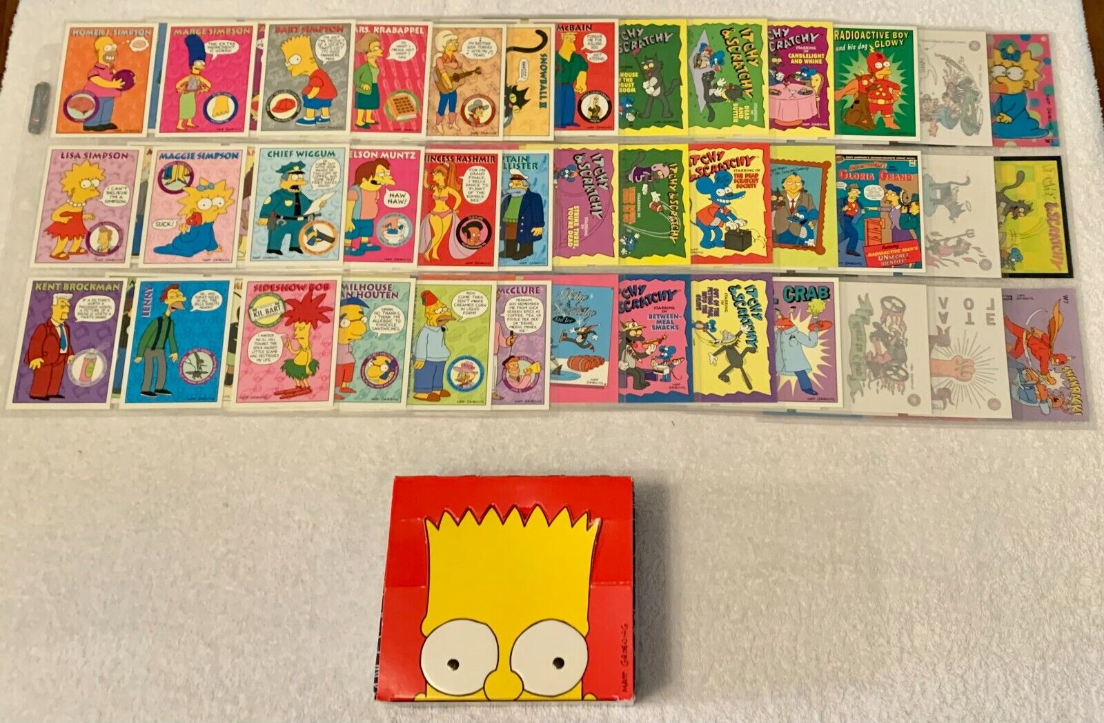 THE SIMPSONS TRADING CARD SET - 99 CARDS - 5 COMPLETE SUB-SETS - 1993 - SKYBOX