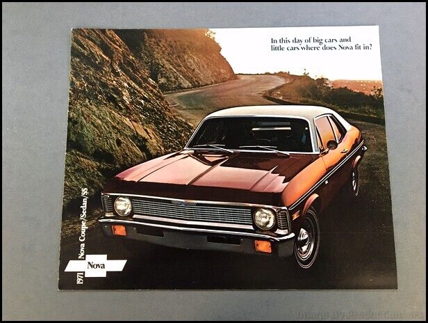 1971 Chevrolet Nova Vintage Original Car Sales Brochure Catalog SS - Chevy