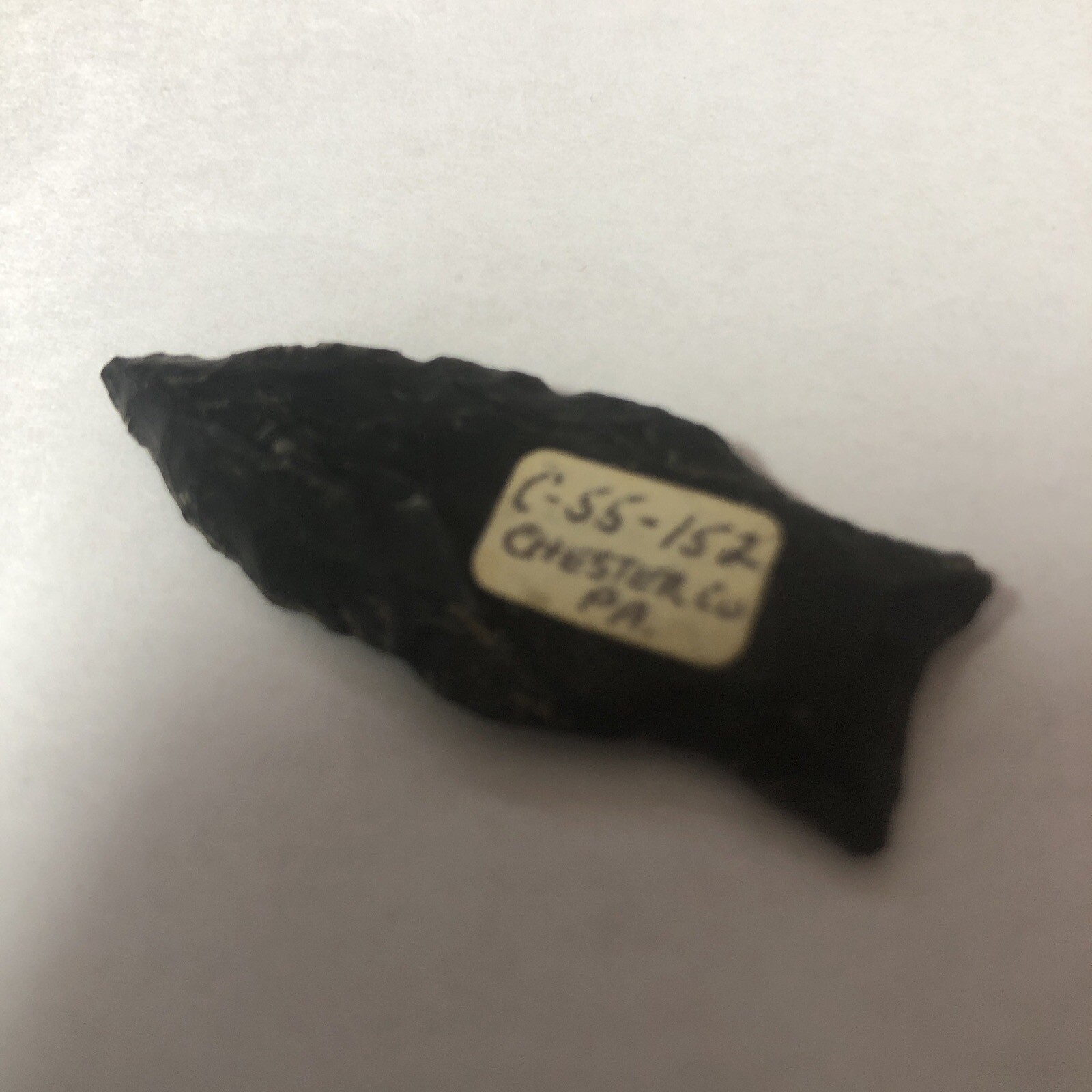 Chalcedony Orient Fishtail Point Artifact Arrowhead Provenance Ex: Walt Podpora