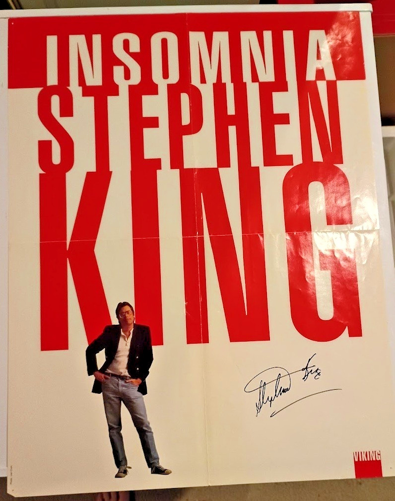 AUTOGRAPHED Stephen King 1994 Insomnia Promo Poster Signed In-Person VIDEO PROOF AUTOGRAPHED Stephen King 1994 Insomnia Promo Poster Signed In-Person VIDEO PROOF