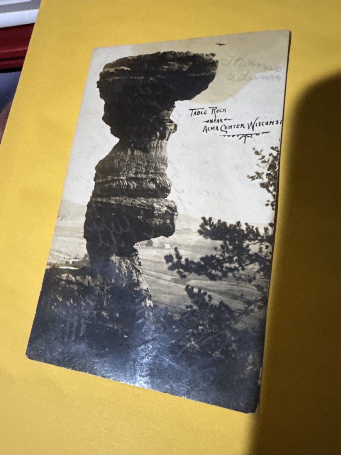 RPPC Alma Center Wisconsin Table Rock 1913 real photo postcard RPPC Alma Center Wisconsin Table Rock 1913 real photo postcard
