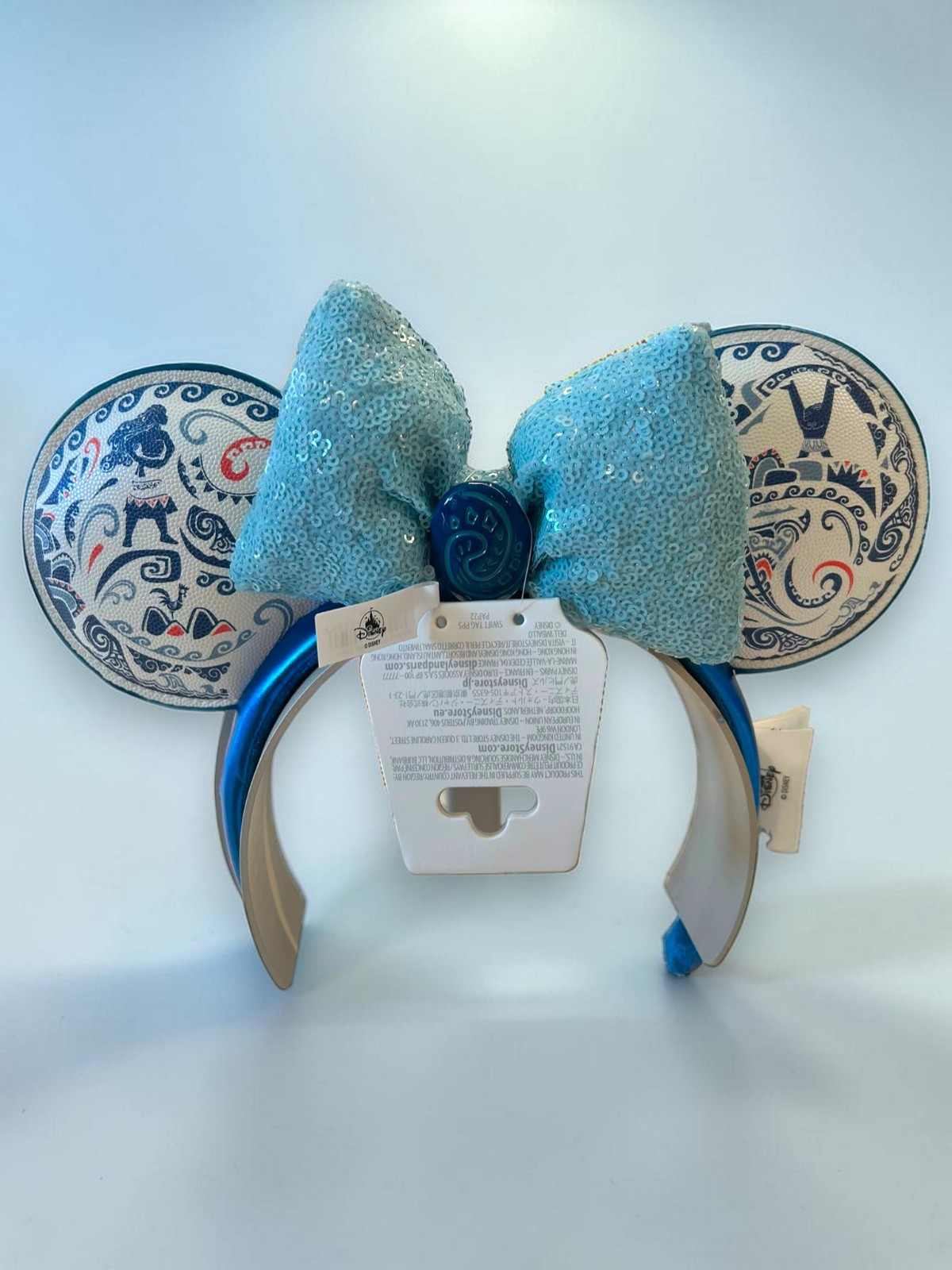 Disneyland Paris (noted On Them) Exclusive ears - MOANA blue NWT NO TARIFF Disneyland Paris (noted On Them) Exclusive ears - MOANA blue NWT NO TARIFF