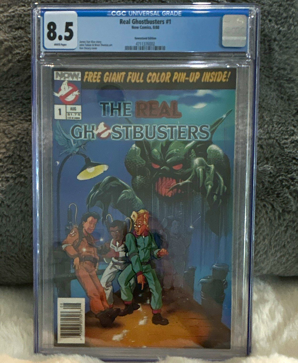Now Comics Real Ghostbusters #1 (1988) CGC 8.5 Newsstand Edition Comic Book Now Comics Real Ghostbusters #1 (1988) CGC 8.5 Newsstand Edition Comic Book
