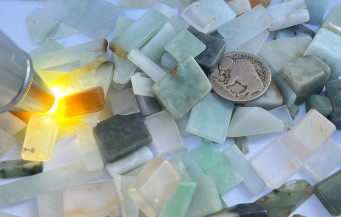 Burmese Type A Jadeite Craft Cuttings 870cts Burmese Type A Jadeite Craft Cuttings 870cts